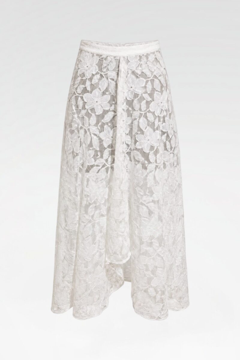 Floral Lace Midi Skirt