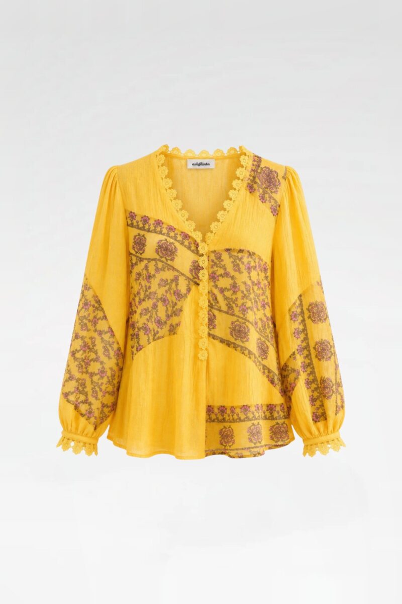 Hand-Crocheted Cotton Blouse