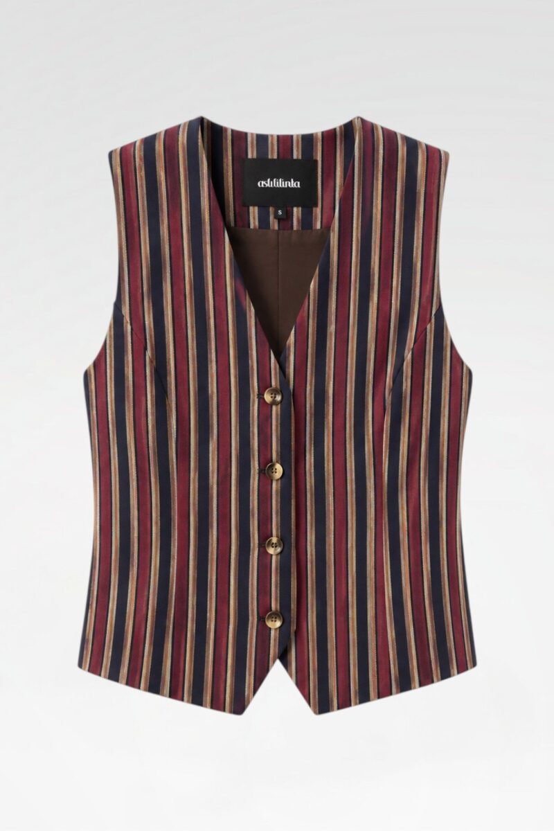 Hand-Woven Striped Vest