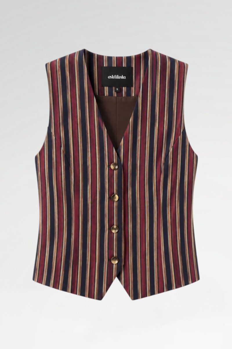 Hand-Woven Striped Vest