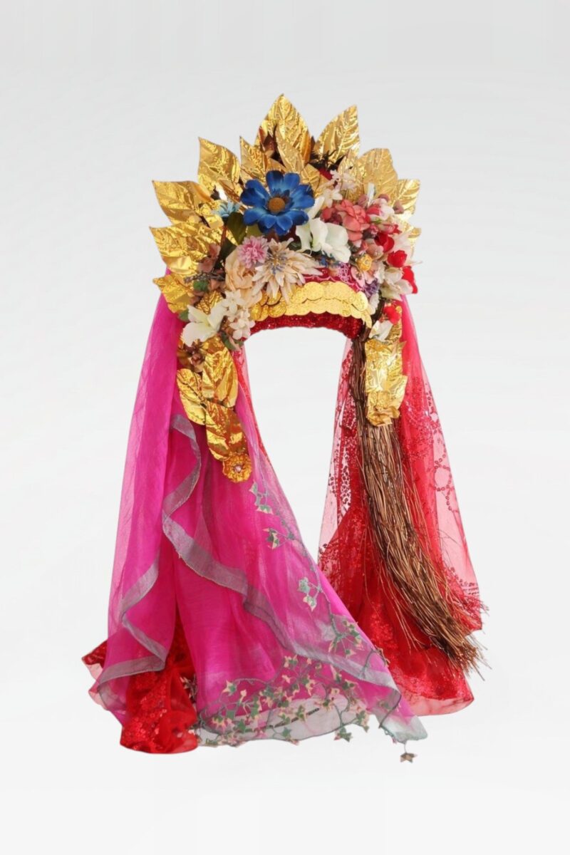 Karaburun Bridal Headdress with Gold Leaf Crown