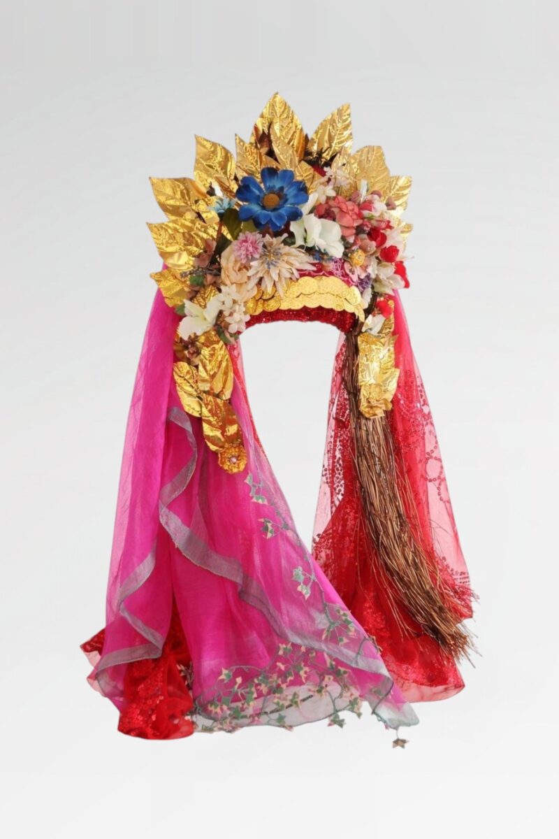 Karaburun Bridal Headdress with Gold Leaf Crown