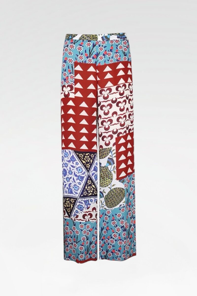 Mosaic-Print Pants