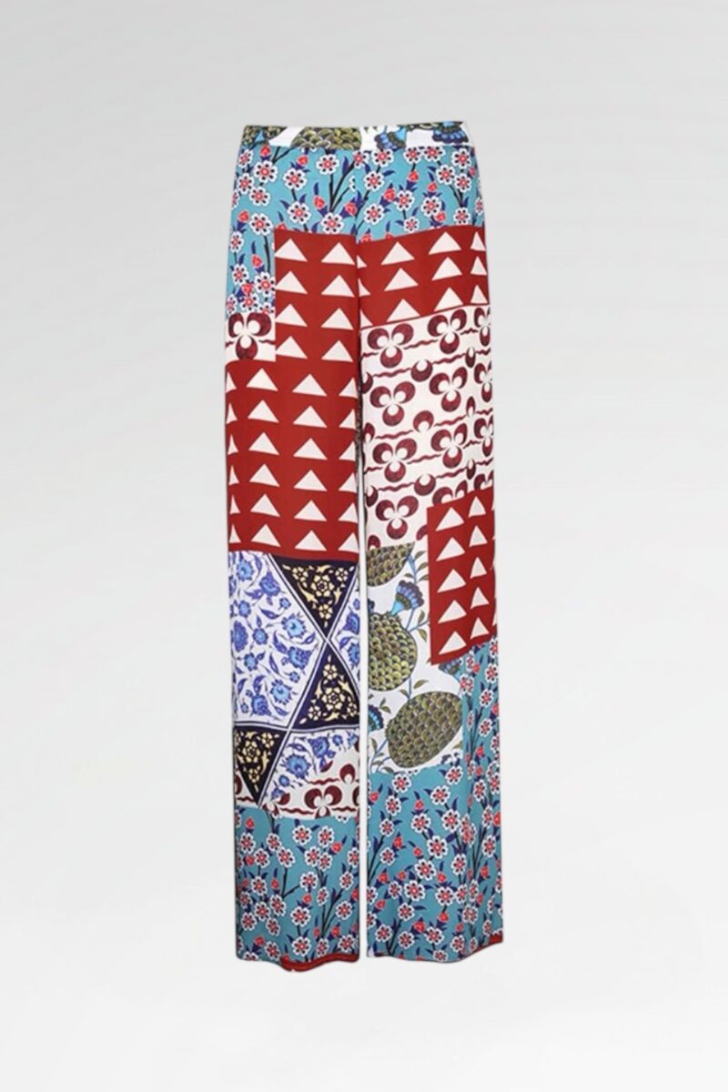 Mosaic-Print Pants