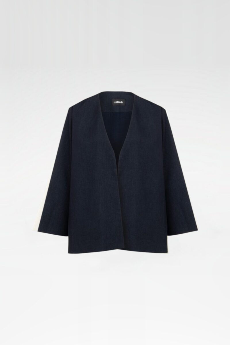 Oversized Denim Kaftan Jacket