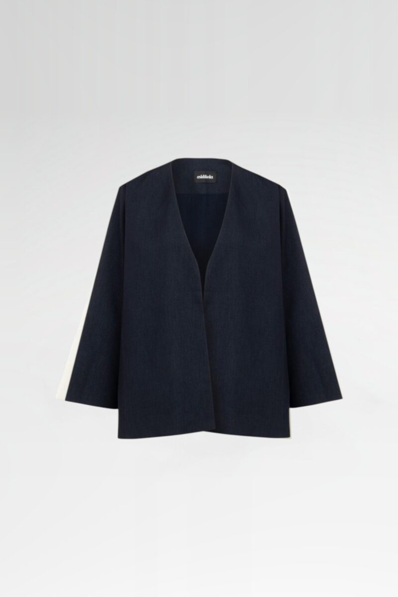 Oversized Denim Kaftan Jacket