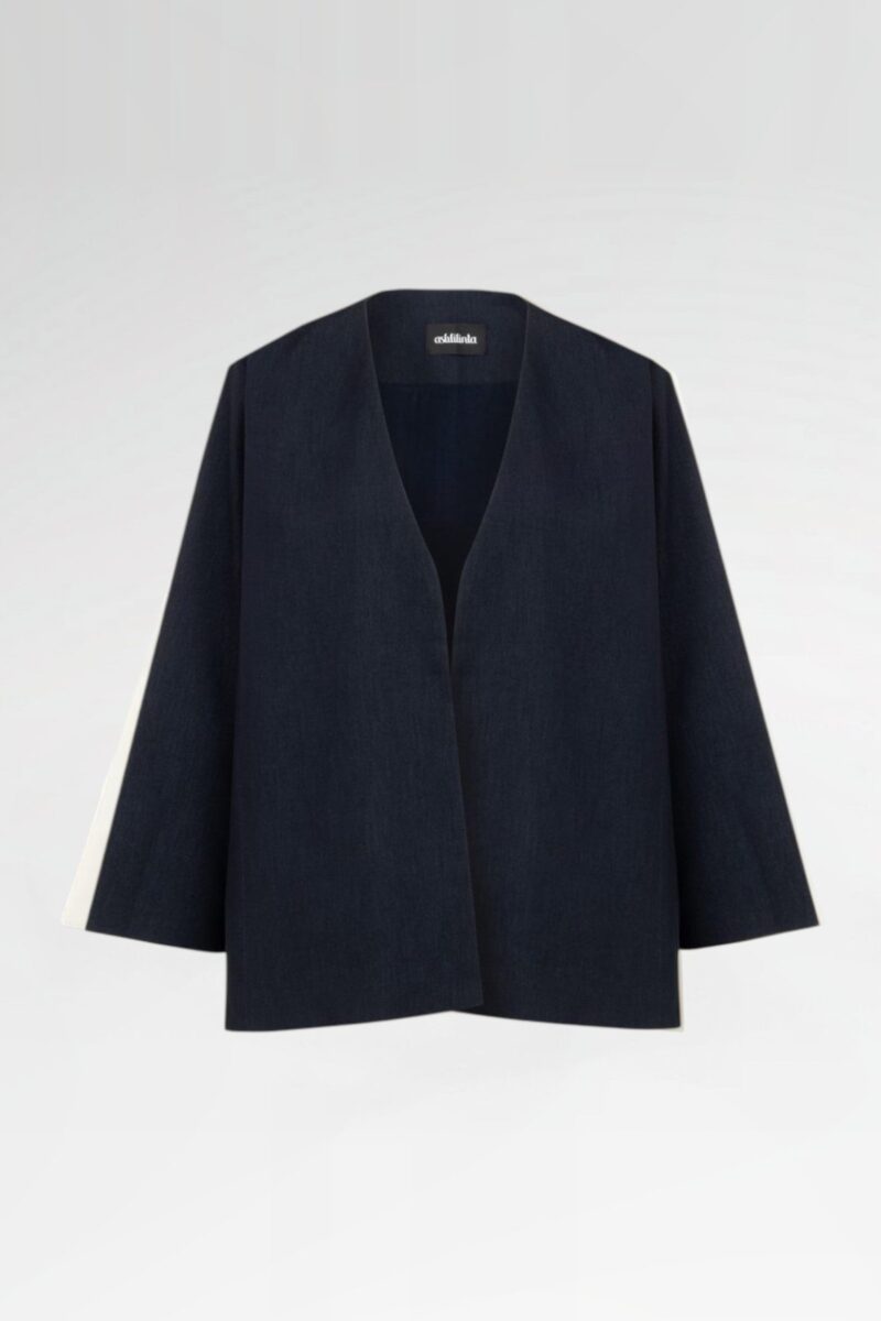 Oversized Denim Kaftan Jacket