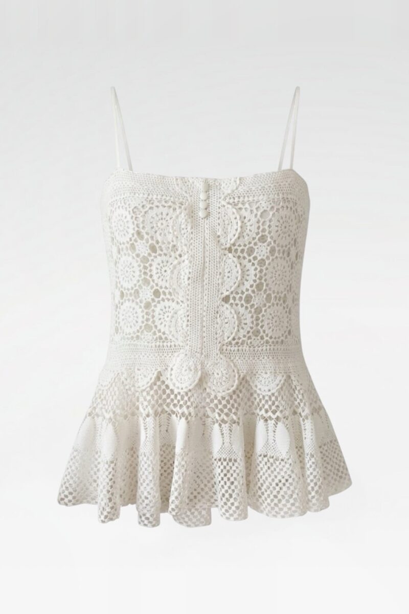 Peplum Crochet Lace Tunic