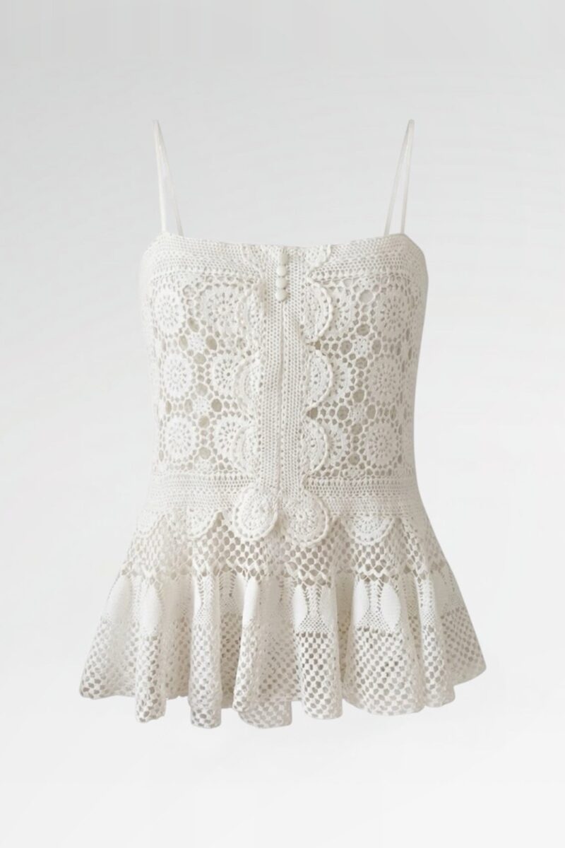 Peplum Crochet Lace Tunic