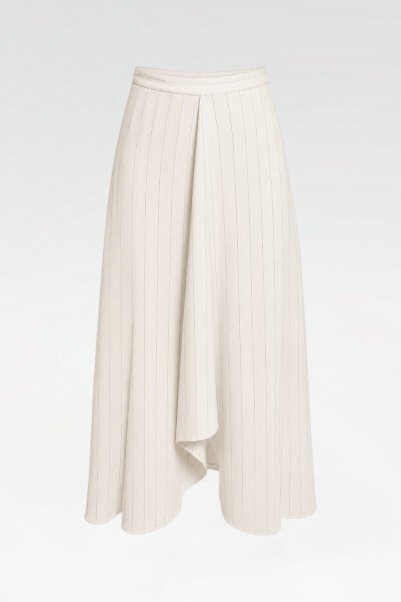 Pinstripe Midi Skirt
