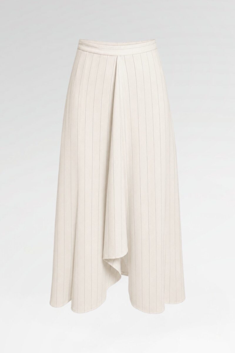 Pinstripe Midi Skirt