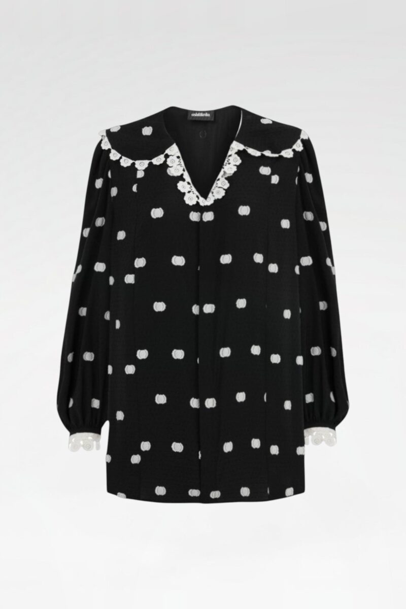 Embroidered Peter Pan Collar Tunic