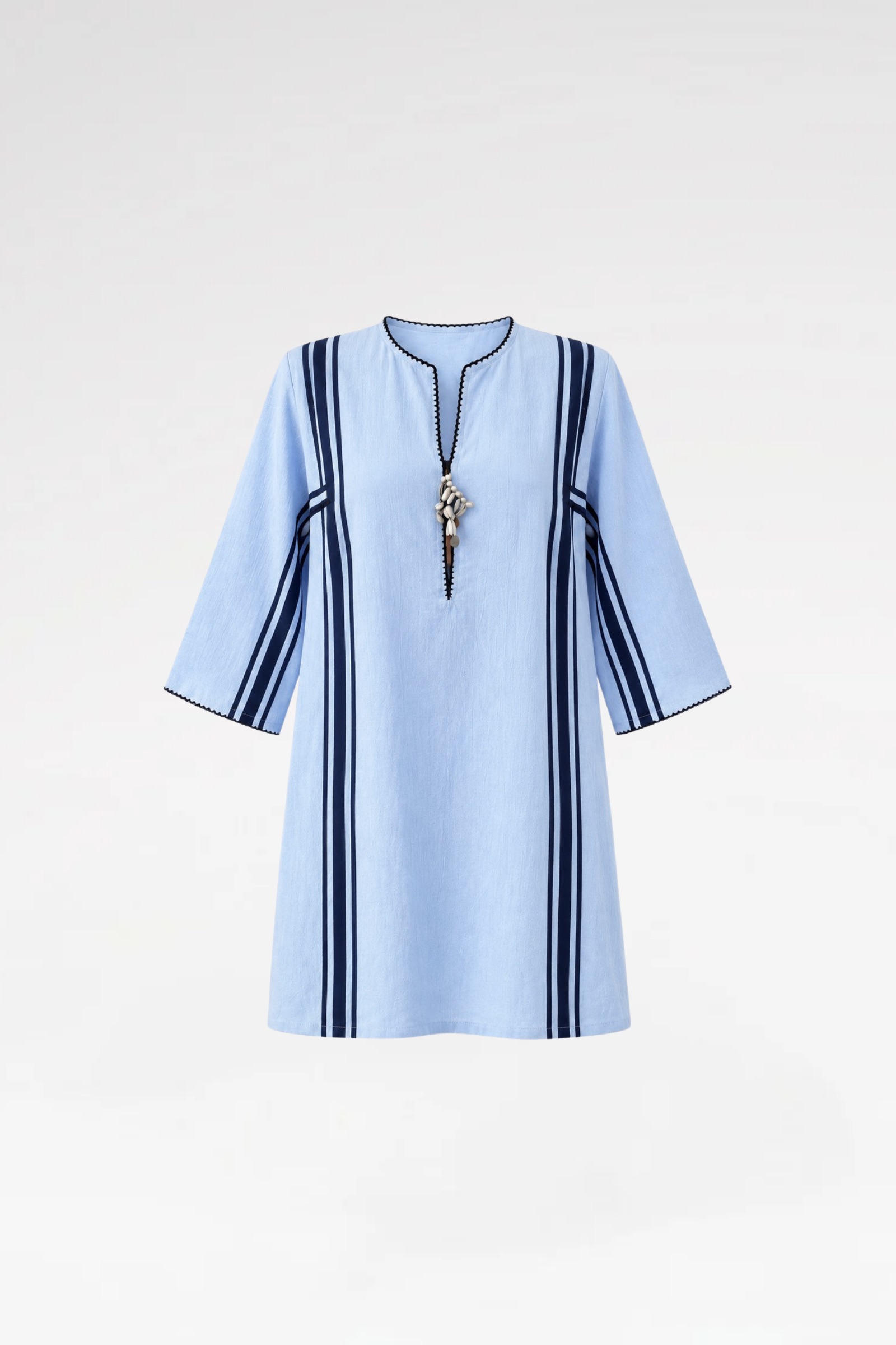 rtw-Contrast-Striped-Three-Quarter-Sleeve-Tunic-dekupe