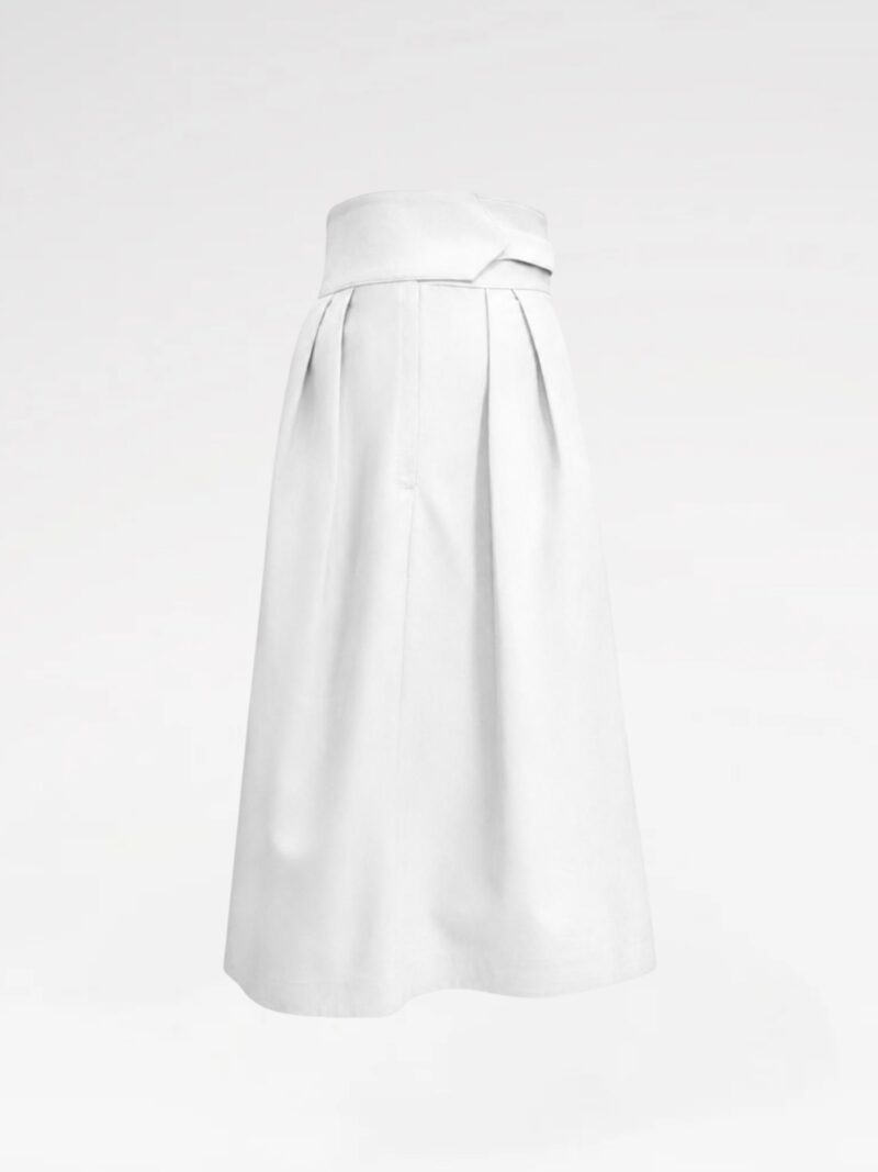High-Waist Flared Midi Skirt