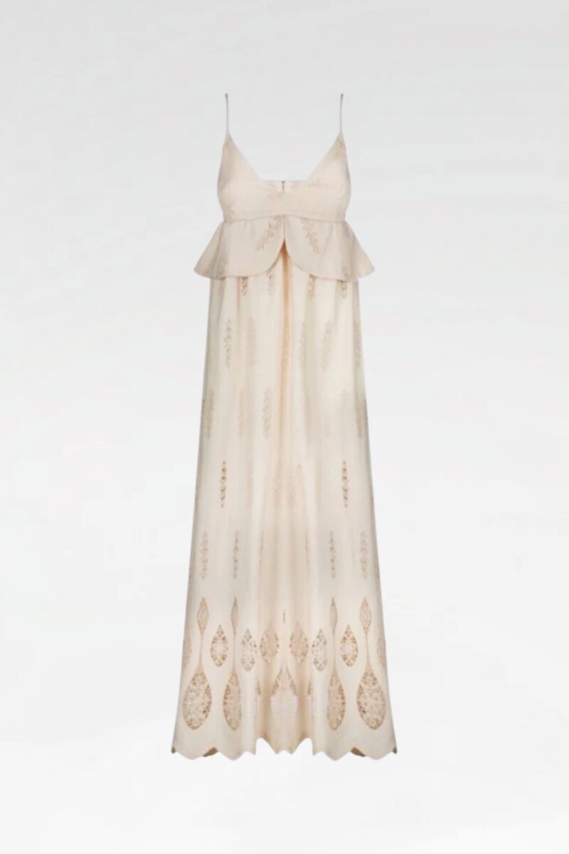 Guipure Detail Long Dress