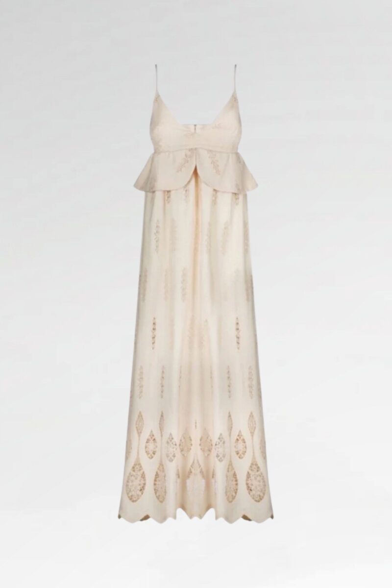 Guipure Detail Long Dress